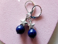 Kleine Lapis Lazuli Ohrringe mit Stern