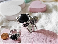 Wunderschner Ring mit schwarzer Achat Perle